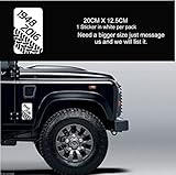 land rover defender 110 td5 motor High Quality Vinyl Terra Nomade Weiß Aufkleber 1948 2016 Vinyl, passt Land Rover Defender 90 110 -Serie …