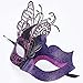 Coddsmz Mysterious Venetian Butterfly Lady Masquerade Halloween Party Mask (Black&purple)