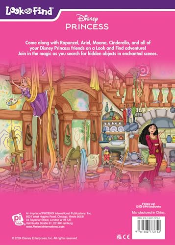 Disney Princess Cinderella, Belle, Moana, and More! - Magical Adventures Look and Find Activity Book - PI Kids - Thumbnail 2