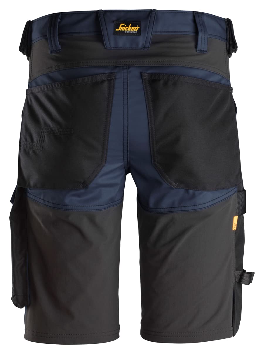 Snickers Workwear 6143 AllroundWork, Stretch Korte Broek Blauw/Zwart - Maat 48