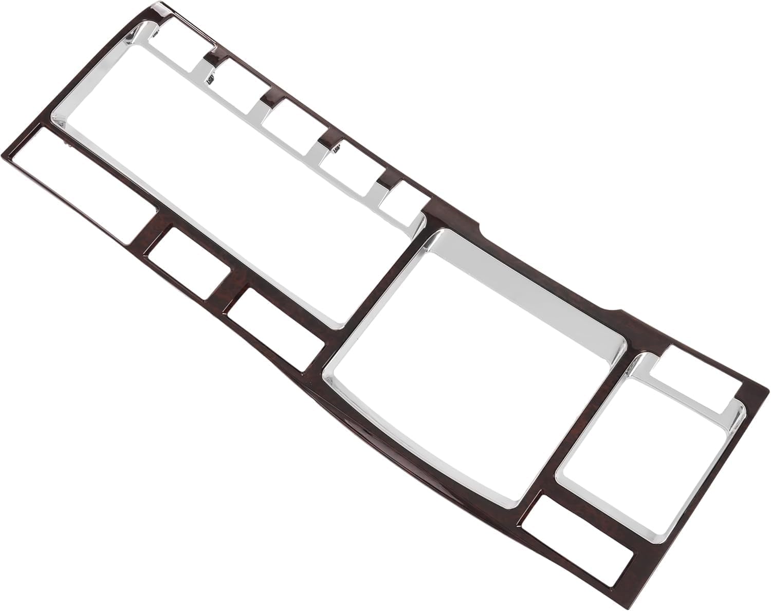 Dashborad Meter Cluster Bezel Compatible with Kenworth T660 T700 T800 W900 W900L Dash Gauge Panel Trim (Woodgrain Silvery)