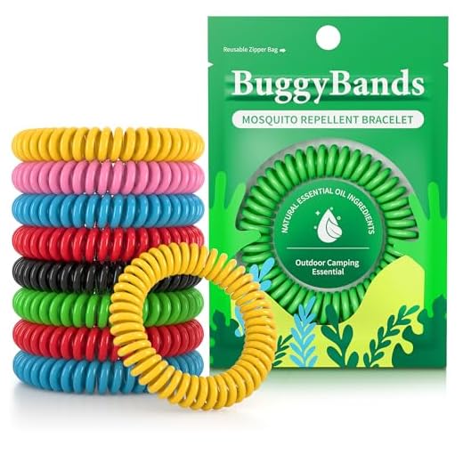 BuggyBands Mosquito Bracelets, 24 Pack Individually Wrapped, DEET Free, Natural and Waterproof Band