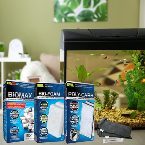 Image of U2 Underwater Filter Media Maintenance & Replacement Filter Media Kit, Including Trident Mesh Bags(U2 Underwater Filter Foam Pad, U2 BioMax, U2 Poly-Carb Cartridge)