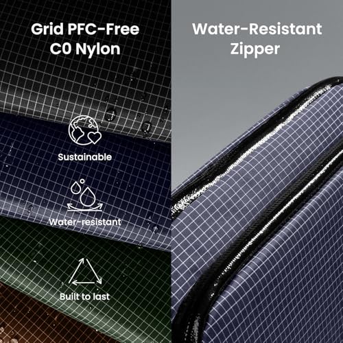 Image of tomtoc Electronic Organizer Travel Case Performance, Water Resistant Dual Compartment Cable Organization Storage Bag for Charger, Cord, Phone, Hard Drive, Power Bank, Accessories Travel Essentials