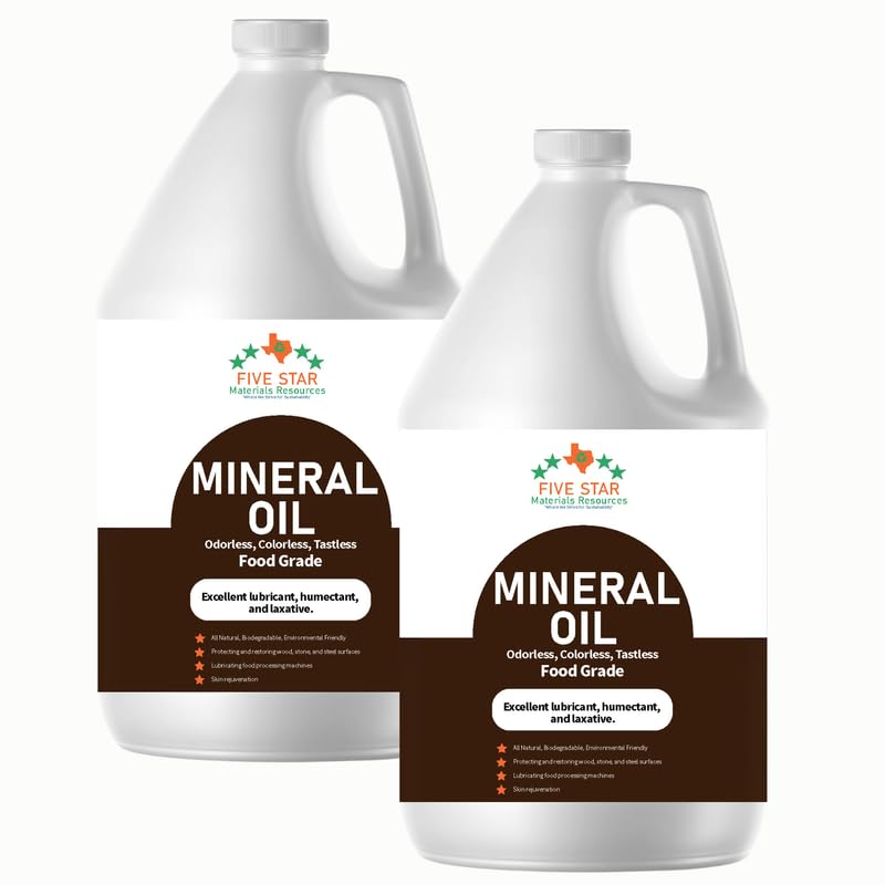 Pure USP Food Grade Mineral Oil |Neutral Scent & Taste-Free | All-Purpose for Skin Moisturizing, DIY Beauty, Wood Conditioning & More (2 Gallons)
