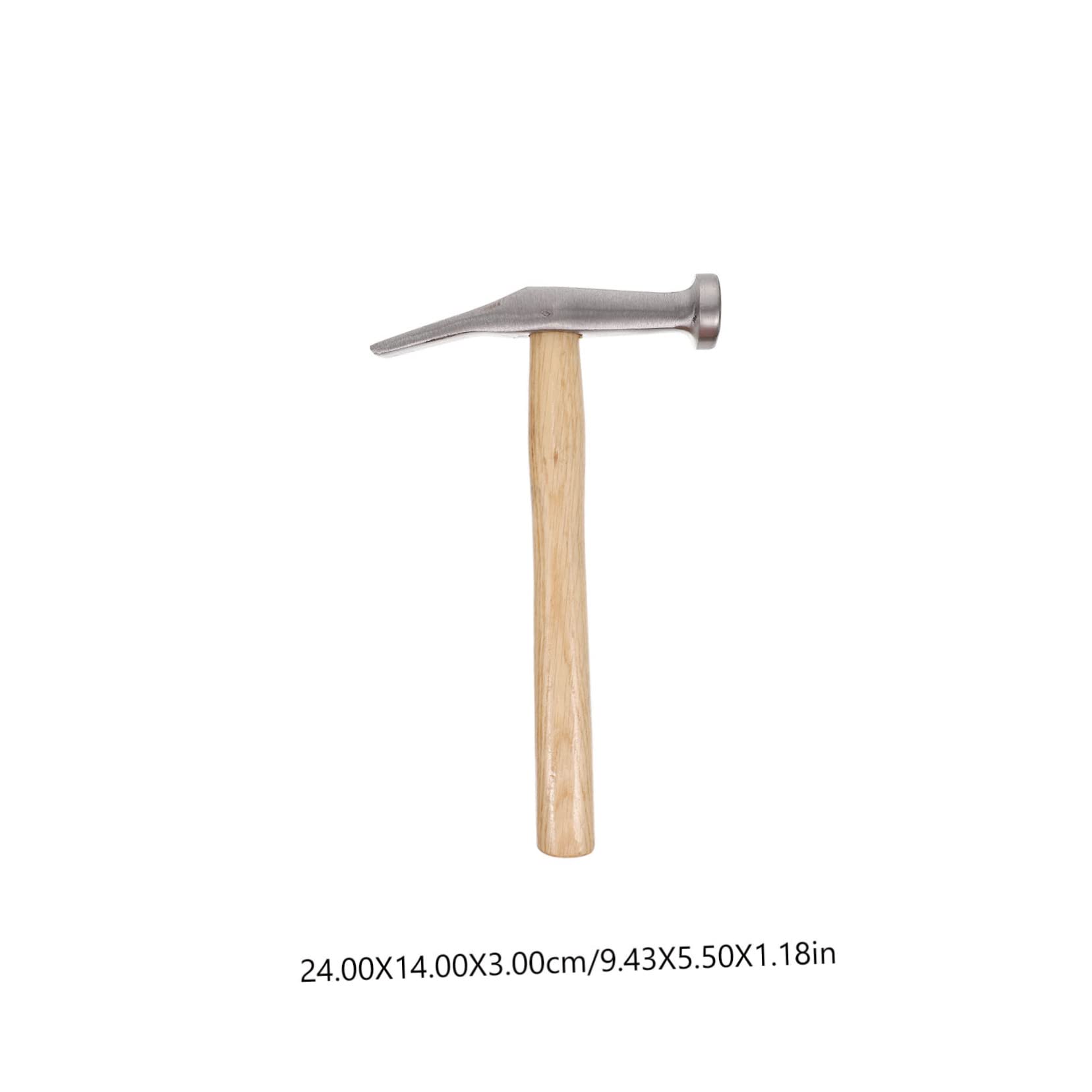 Mipcase Mini Steel Hammer with Wooden Handle for Shoe Making and Repair Lightweight Rustproof Durable Crafting Tool for Adults for Projects and Home Use