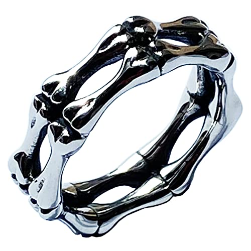 Image of Death Skull Ring for Men Stainless Steel Jewelry Biker Rings Scary Death Ring Skull for Gifts