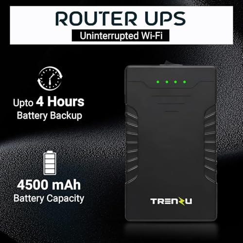 Image of Router UPS for 12V WiFi Router, Jio Fiber, Airtel Xstream, CCTV | WiFi UPS Power Backup Upto 4hrs | Support 2A, 2.5A, 3A | 6000mah EV Grade A+ Battery | Mini WiFi UPS for Router | 1Yr Warranty