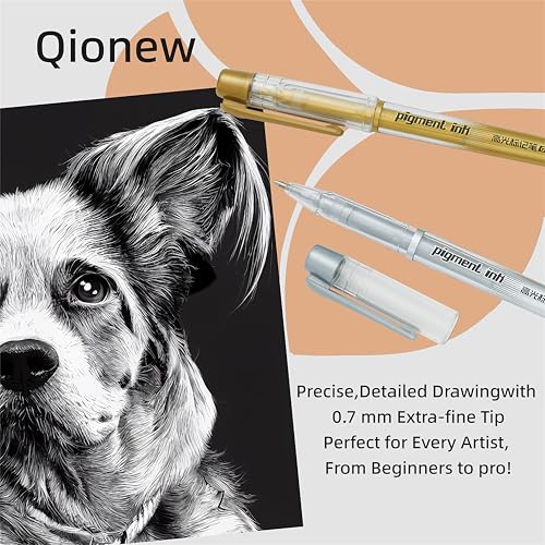 Set de 6 bolígrafos gel 3 colores 0.7mm Qionew miniatura 5