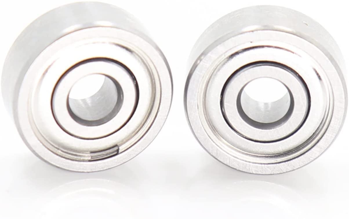 HYUJNAFZR 2PCS S623ZZ Fishing Wheel Bearings ABEC-11 3x10x4mm Stainless Steel Seawater Bearings SMR623 Z ZZ
