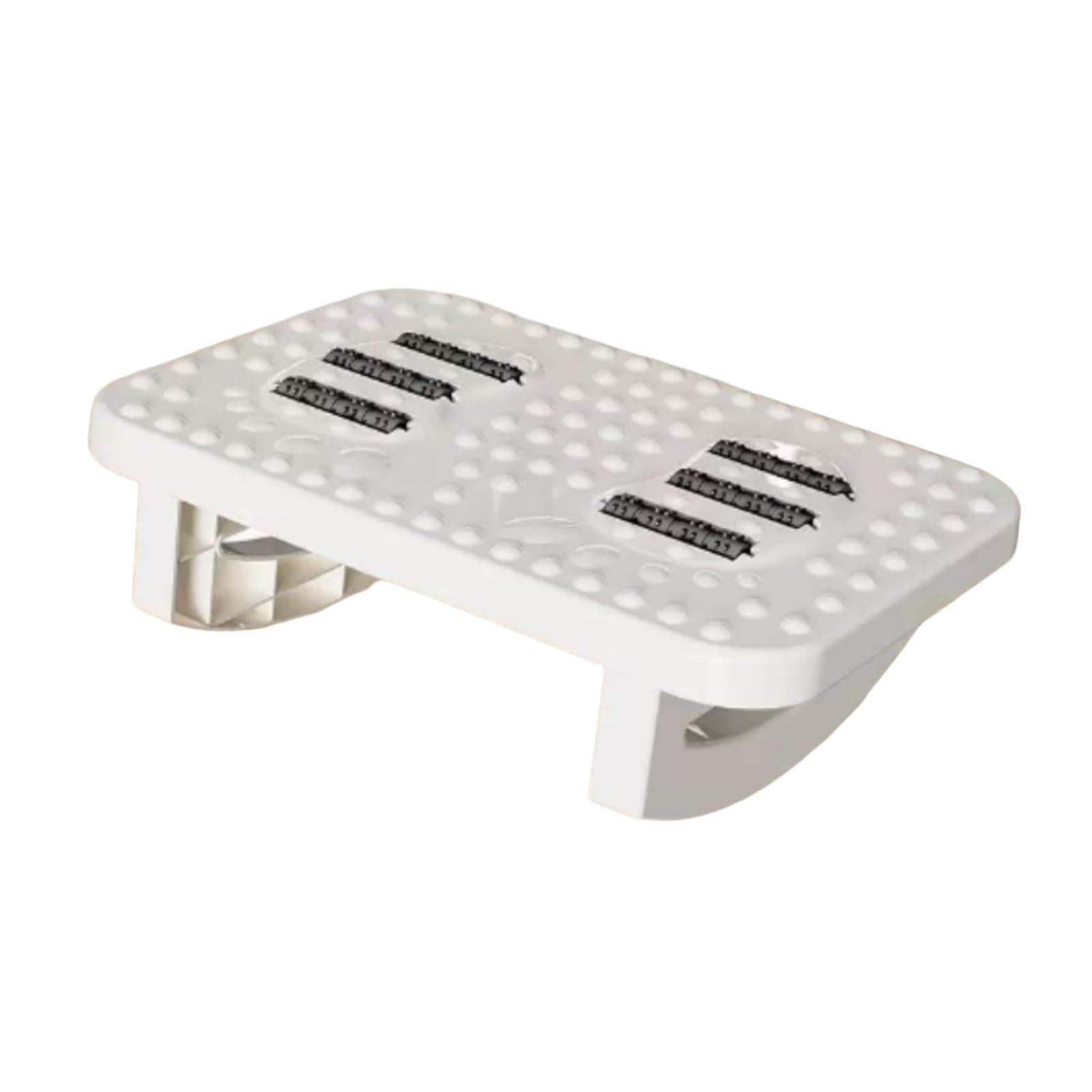 Ergonomische Fußstütze For 180°-Wippbewegung, Unter Dem Schreibtisch Mit Fußmassagerolle, Maximale Belastung 100 Kg, Zur Verbesserung Der Körperhaltung Und Linderung(White)
