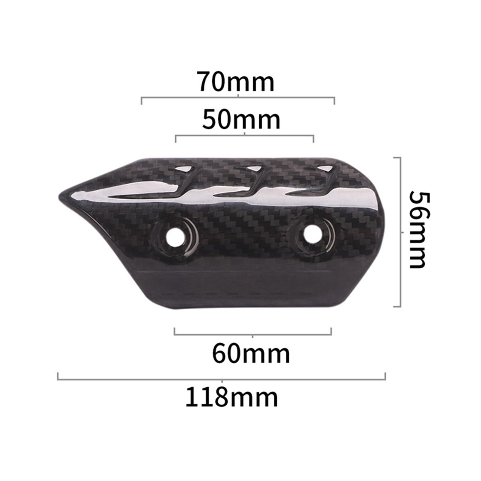 Osłona termiczna Osłona termiczna rury wydechowej motocykla, osłona z włókna węglowego, izolacja termiczna, tłumik chroniący przed oparzeniami, 3,8 mm do 4,5 mm(D)