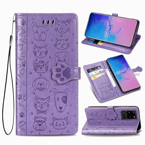 Étui compatible avec Samsung Galaxy A25 violet magnétique