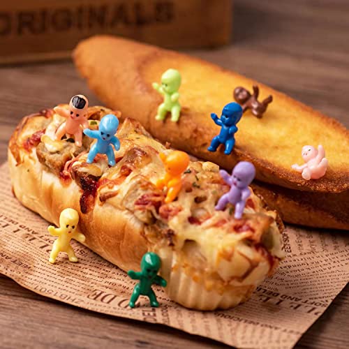 100 mini bebês de plástico, 10 cores, minúsculas estatuetas para chá de bebê, jogo de cubo de gelo,