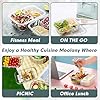 VERONES 10 Pack Glass Meal Prep Containers 2 Compartment Set, 30 OZ Airtight Glass Lunch Containers, Glass Food Storage Containers with Lids, for Microwave, Oven, Freezer & Dishwasher Friendly，Grey #5