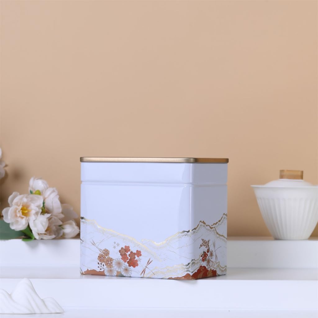 Boîte De Rangement Métal Pour Thé Ou Café - Anti-odeurs, Fer Blanc, Design Rond Avec Couvercle