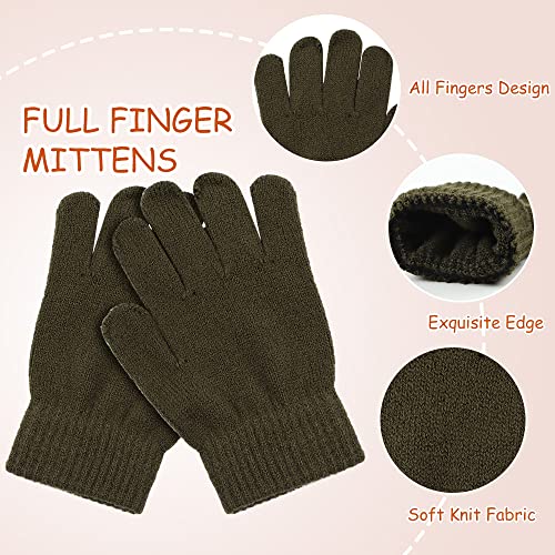 Image of Yuoahcn Kids Winter Beanie Hat Scarf Gloves Set Knit Warm Toddler Winter Cap Gloves Neck Warmer for Boys Girls 1-8 Year