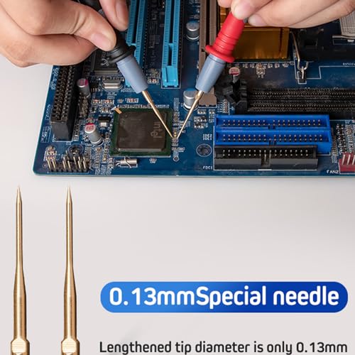 Image of Multimeter Test Leads Kit with Alligator Clips, 12Pcs Professional Multimeter Probe Kit with Replaceable Alligator Clips 1000V 20A