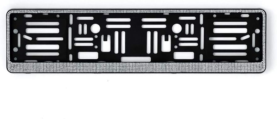 Diamond Style Euro License Plate Holder - Universal Mounting Frame/Bracket