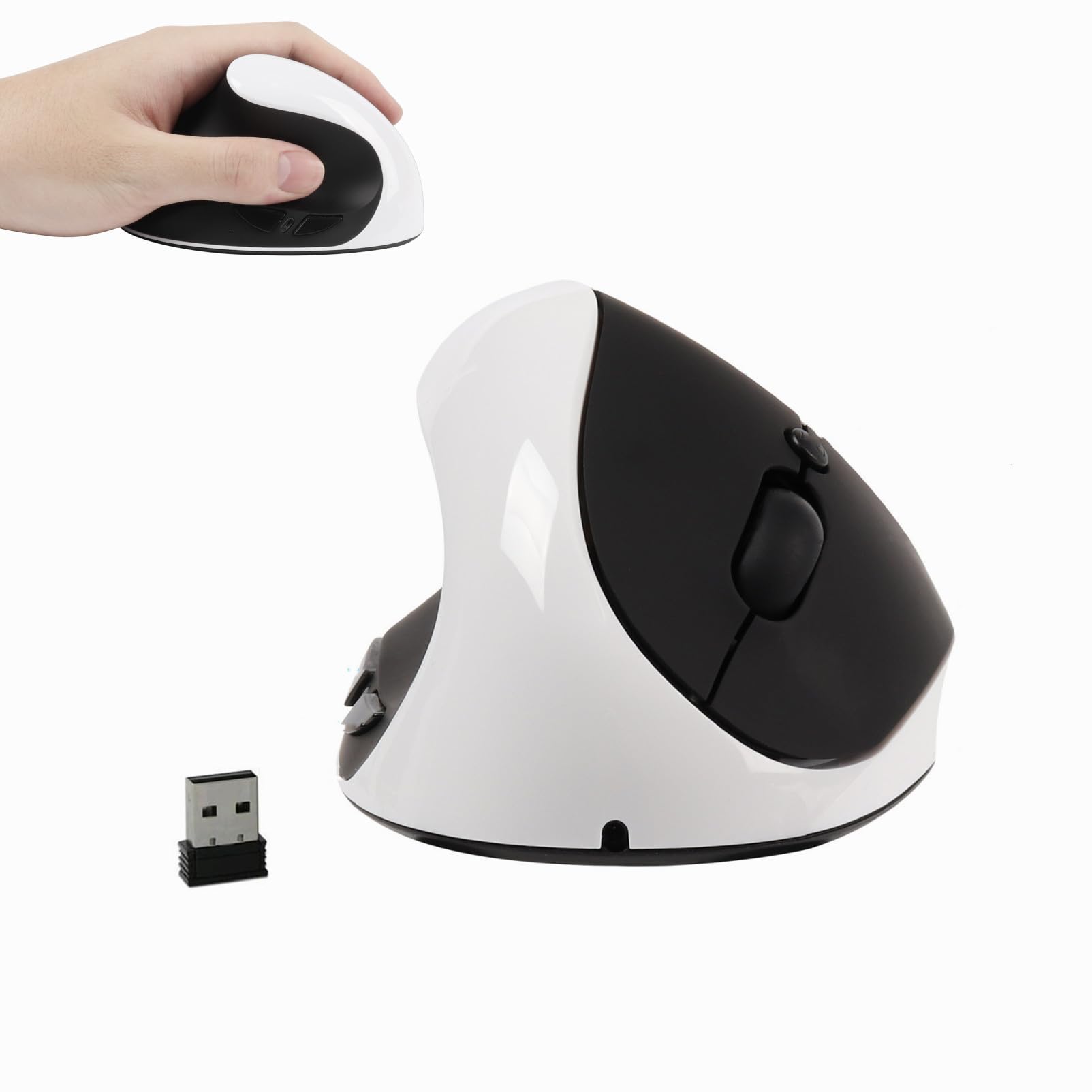 Sunffice LeftHanded Mouse,Ergonomic Vertical Rechargeable