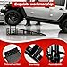 LOCKIETTA 2 PCS Hydraulic Car Ramp, 11065LBS 5T Heavy Duty Car Ramps with Hydraulic Jack, Steel Car Ramps for Oil Changes High Lift 9
