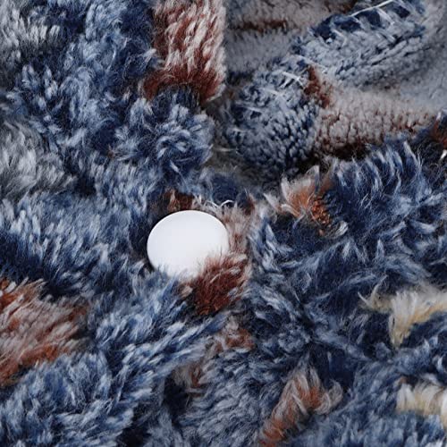 Winter Pet Pajamas for Dogs & Cats | Flannel Jumpsuit with Buckle Design | Warm Dog Clothes/Cat Clothes for Small Animals | Soft & Elastic Fit, Multiple Sizes (Navy Blue Stars) – Image 6