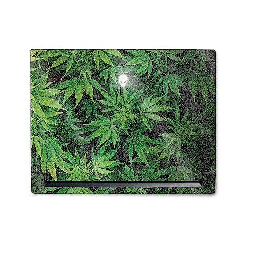 MightySkins Glossy Glitter Skin Compatible with Alienware M18 R1 (2023) Full Wrap Kit - Weed | Protective, Durable High-Gloss Glitter Finish | Easy to Apply & Change Styles | Made in The USA