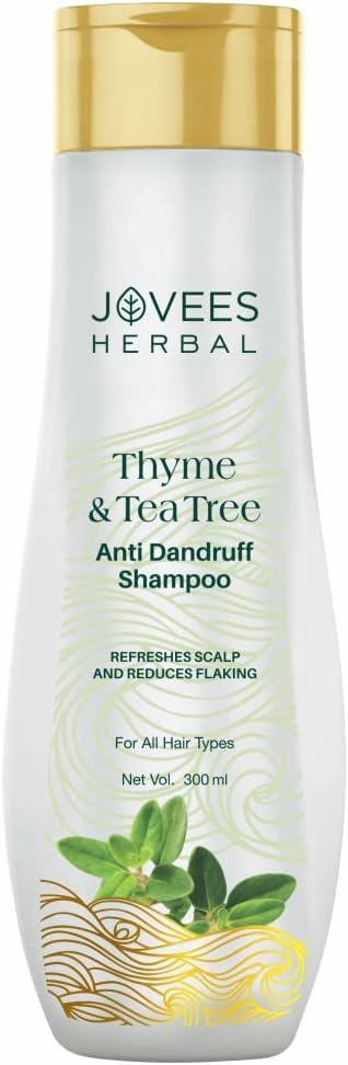 Thyme & Tea Tree Anti Dandruff Shampoo | With Tea Tree, Thyme & Lemon Extract | For All Hair Type | Prevents Dandruff & Dry Scalp | For Men & Women- 300ml