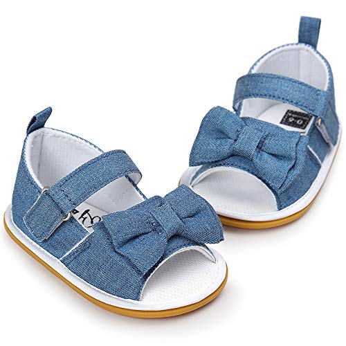 Image of Meckior Infant Baby Girls Boys Summer Sandals Open Toe Lace Princess Dress Wedding Flats Shoes Newborn Toddler Soft Non-slip Sole First Walker Crib Shoes