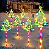 Letmy クリスマス 飾り ソーラーライト 屋外 防水 埋め込み ソーラー充電/USB-C充電ともできるライト ガーデンライト 屋外 十種類の照明モード IP65防水 高輝度 暖色LED 72個のLEDランプビーズ ロマンチック パーティー/誕生日/結婚式/プレゼントに適用 屋外 照明 クリスマス イルミネーション christmas lights 6個セット