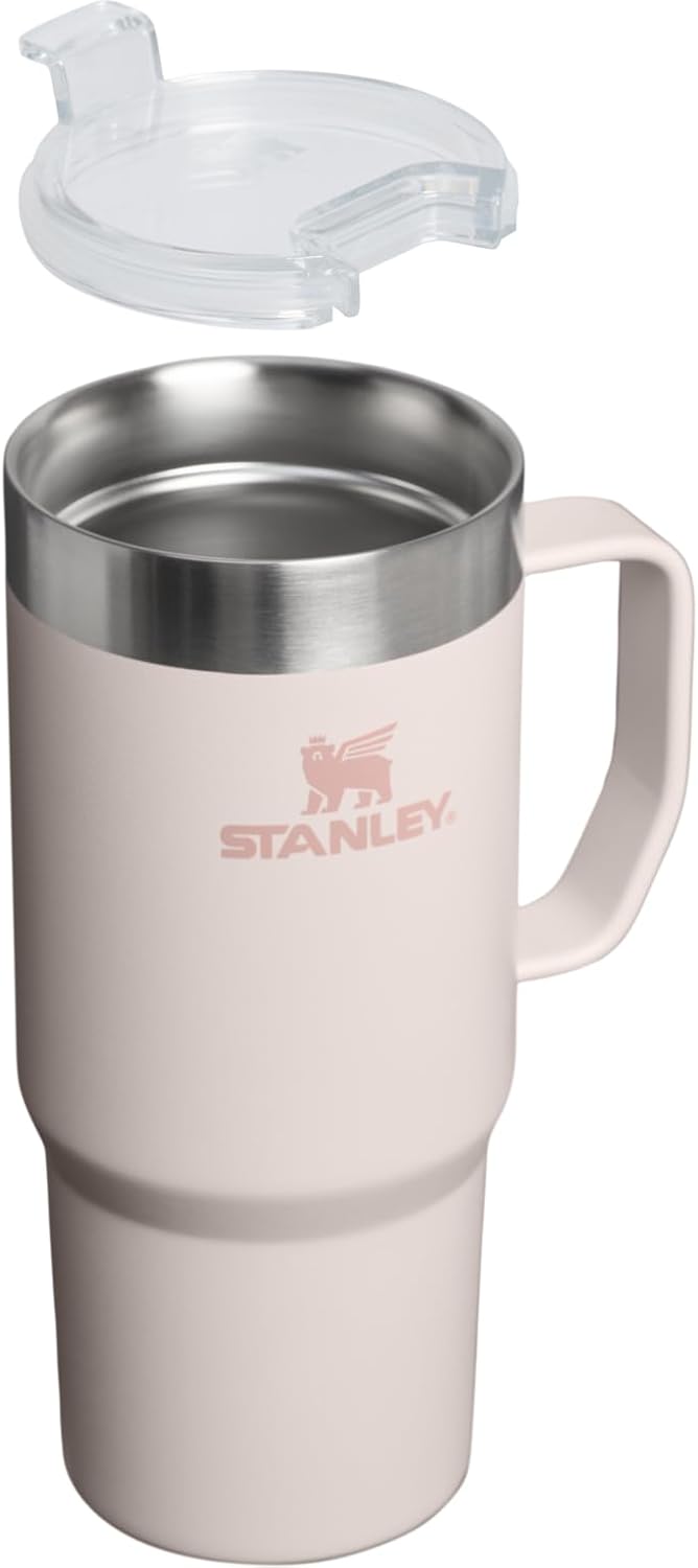 STANLEY The Everyday Suburban Mug | 16 oz | Drink Through Lid | Cup for Coffee, Tea and Drinks | Insulated Stainless Steel Coffee Mug | BPA-Free | Rose Quartz