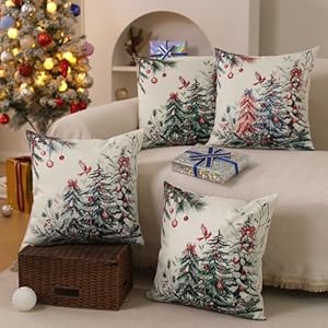 Dfxszchristmaspillowcovers18x18inchsetof2christmastreedecorativethrowpillowswinterchristmasdecorforhomecouchth35b18  Urban Country Home Decor Dfxsz christmas pillow covers 18×18 inch set of 2 christmas tree decorative throw pillows winter christmas decor for home couch th 35b18  urban country home decor