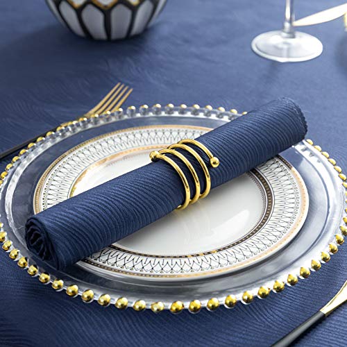 Lipo cloth napkins set of 4 washable and reusable-jacquard waving…