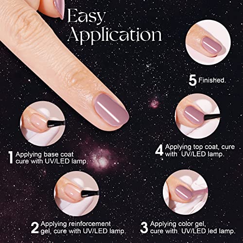 Image of ROSALIND Green Gel Nail Polish Set, 6PCS Green Glitter Gel Nail Polish Dark Green Nail Gel Polish Gel Long Lasting