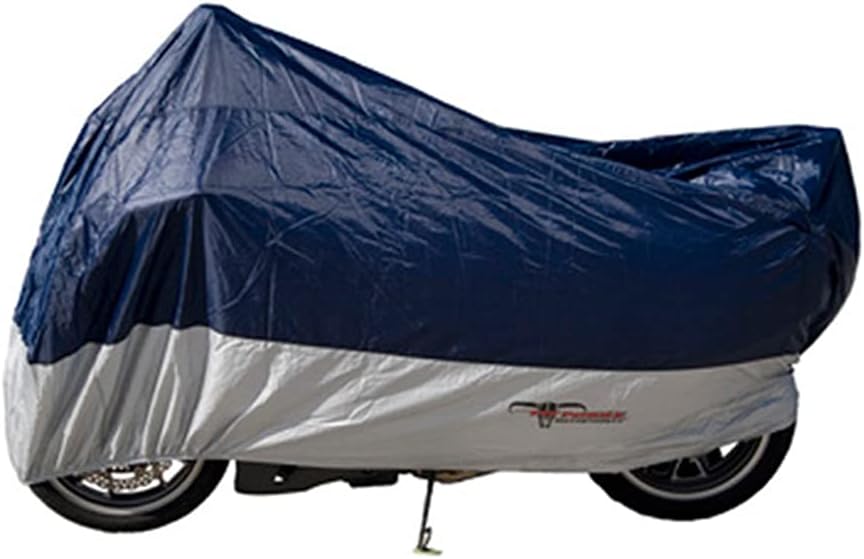 Pit Posse PP3159L Universal Waterproof Motorcycle Cover Large (86.6″) Compatible with Honda Harley Yamaha Sport Bike – Heavy Duty Outdoor Storage Protection Rain Dust UV Sun – includes Storage Bag Pit Posse PP3159L Universal Waterproof Motorcycle Cover Large (86.6″) Compatible with Honda Harley Yamaha Sport Bike – Heavy Duty Outdoor Storage Protection Rain Dust UV Sun – includes Storage Bag