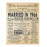 Photo Gallery stuff4 poster per il 59° anniversario di matrimonio, senza cornice, con scritta "married in 1966 newspaper", happy 59 wedding anniversary for men women retro vintage gifts back in 1966, 20,3 x 25,4 cm Photo Gallery stuff4 poster per il 59° anniversario di matrimonio, senza cornice, con scritta "married in 1966 newspaper", happy 59 wedding anniversary for men women retro vintage gifts back in 1966, 20,3 x 25,4 cm