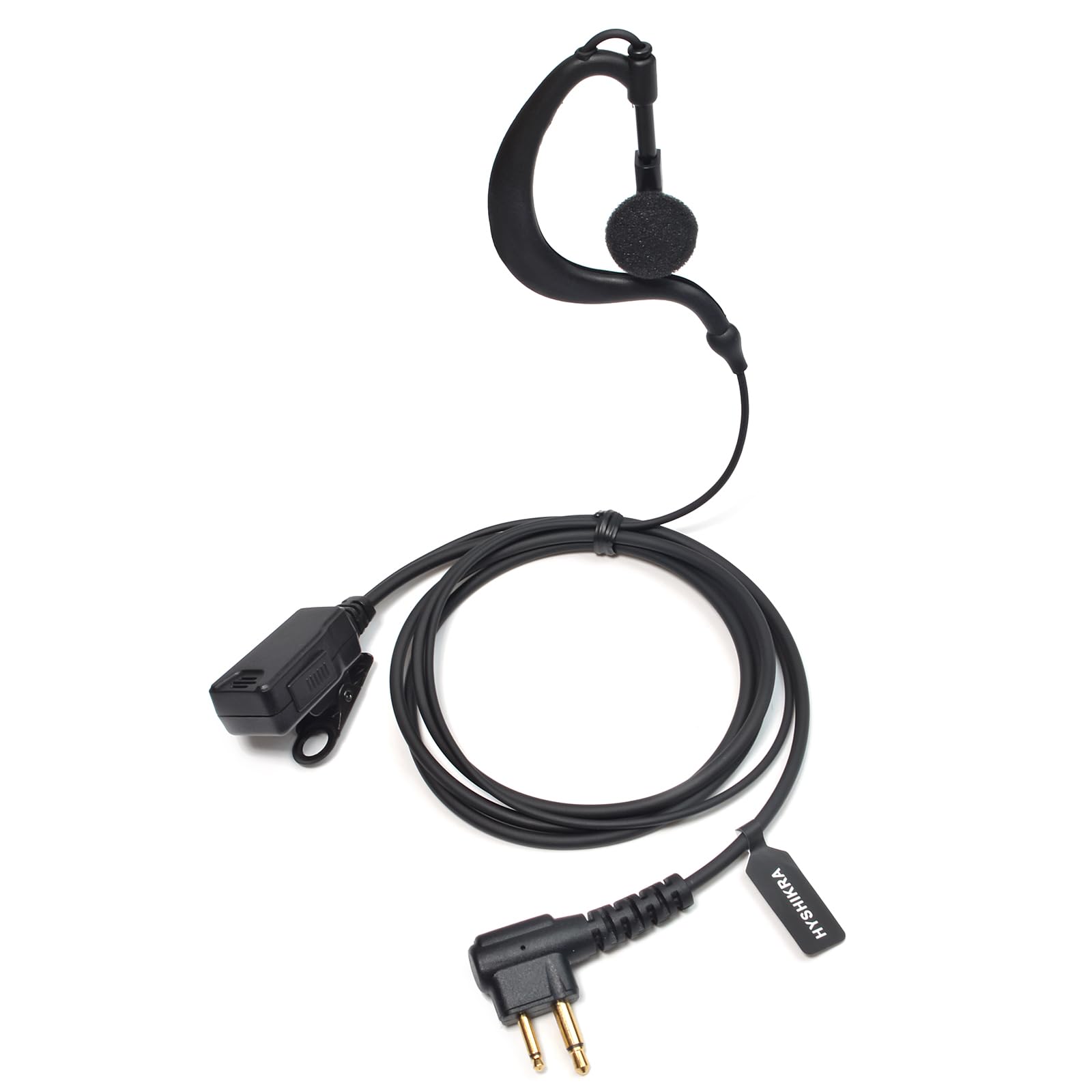 Auricolare compatibile per Motorola DP1400 CP040 GP300 GP88 Walkie Talkie Radio, Auricolare con Microfono e PTT per la Protezione del Corpo (Forma G, 1)