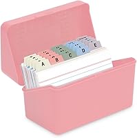 Vista 16 de H4D Tarjetero de índice de 3 x 5 con 100 tarjetas de índice a rayas pesadas y 25 divisores de plástico, rojo