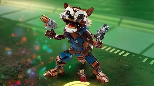 | Marvel Rocket e Baby Groot, Giochi per Bambini e Bambine da 10 Anni in su, Set con Action Figure Snodabile da Costruire e Minifigure del Supereroe, Giocattoli Guardiani della Galassia 76282 - Lego - Immagine 1