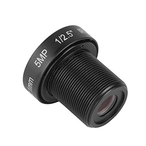 Richer-R 2,1 mm CCTV Objektiv, 5MP HD Weitwinkel 180 ° CCTV IR-Objektiv Nachtsicht Kamera Linse,Objektiv M12 * 0.5 Sicherheit IP-Kamera für 1/2.5 Zoll CCD-Chip Schwarz