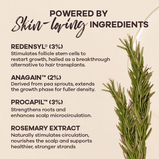 Image of Earth Rhythm Hair Growth Serum with 3% Redensyl, 2% Anagain & Procapil. Visible Results in 3 Weeks