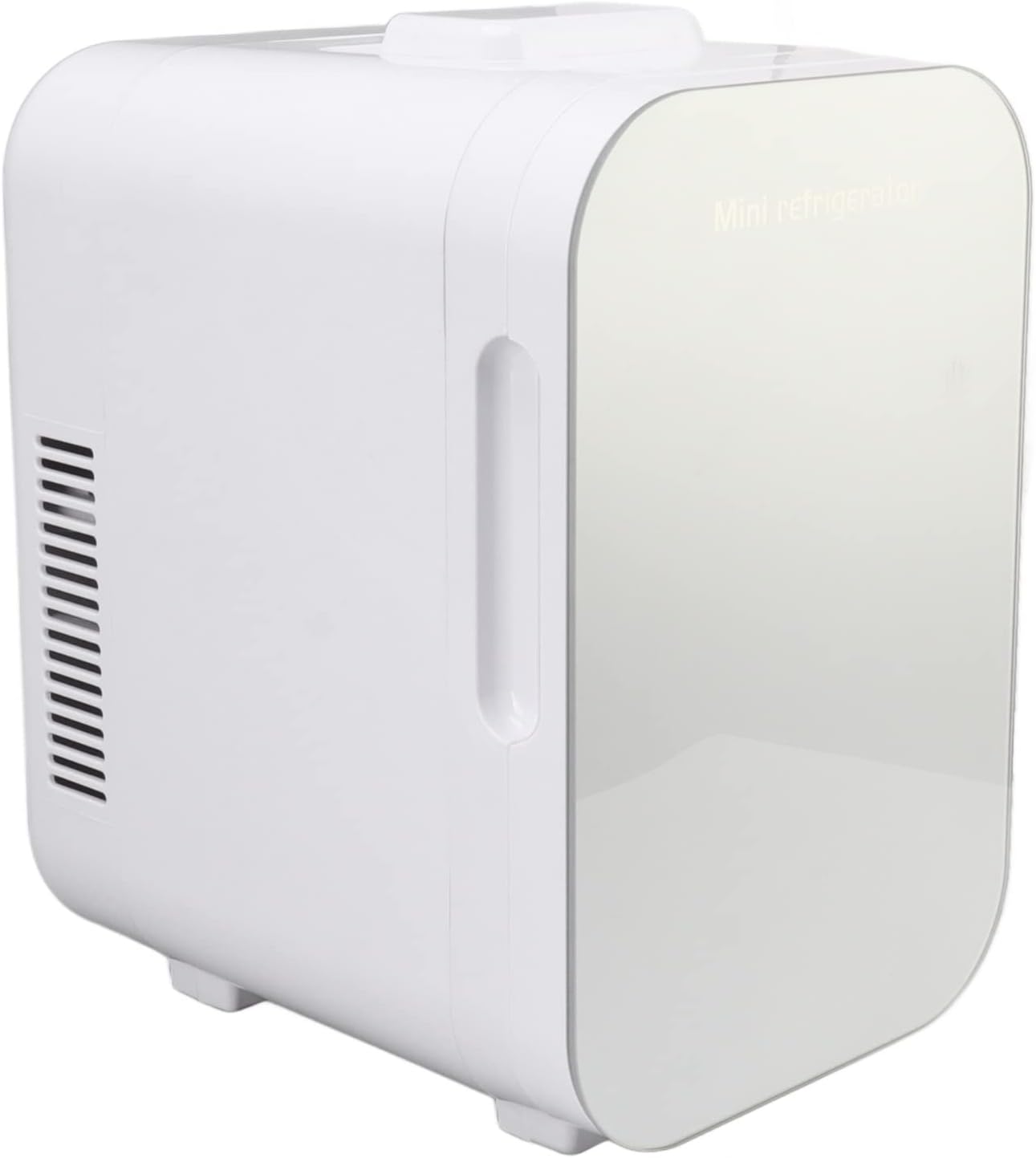 Mini Portable Fridge Compact 8L Multifunctional Portable Cooler Warmer for Home Car Sliver (US Plug 110V)