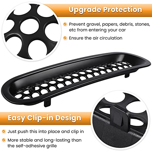 Image of Front Grille Mesh Inserts & Headlight Cover for Jeep Wrangler JK JKU Sport Freedom Rubicon Sahara Unlimited 2007-2018 Exterior Accessories Clip-in Grille Guard Headlight Bezels Trim (Matte Black)