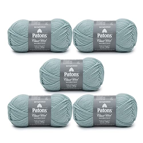 Patons Classic Wool Seafoam Yarn - 5 Pack of 3.5oz/100g - Wool - 4 Medium - 210 Yards - Knitting/Crochet by Patons - Used condition - US$28.96