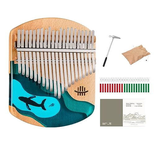 Hluru Kalimba Thumb Piano (21-keys Resin Whale)