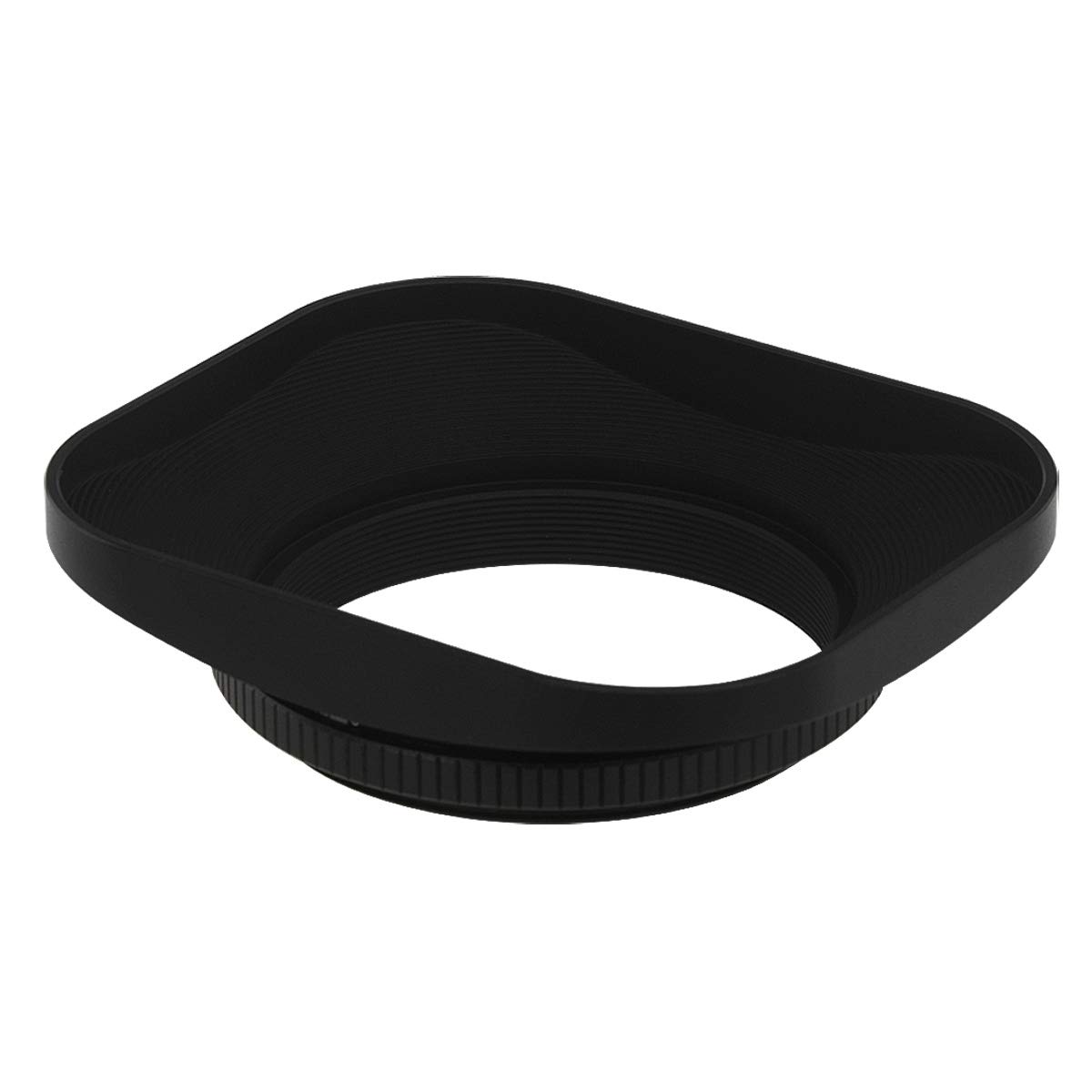 Haoge LH-B46T 46mm Metall Rechteckig Einschrauben Sonnenblende Gegenlichtblende mit Kappe für 46mm Canon Nikon Leica Leitz Zeiss Voigtländer Fujifilm Kamera Objektiv mit 46mm Filtergewinde Schwarz