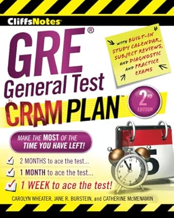 CliffsNotes GRE General Test Cram Plan: 2nd Edition 2nd Edition book cover