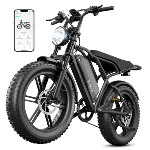 TST Electric Bike for Adults, 1500W Peak Motor 28 MPH 100 Miles Fat Tire E Bike 48V 15Ah Removable Battery 20" Electric Bike with Full Suspension UL 2849 Certification Black