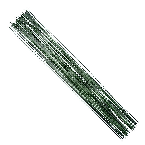 DECORA 18 Gauge Dark Green Floral Paper Wrapped Wire 16 inch,50/Package by DECORA - Used condition - US$6.68