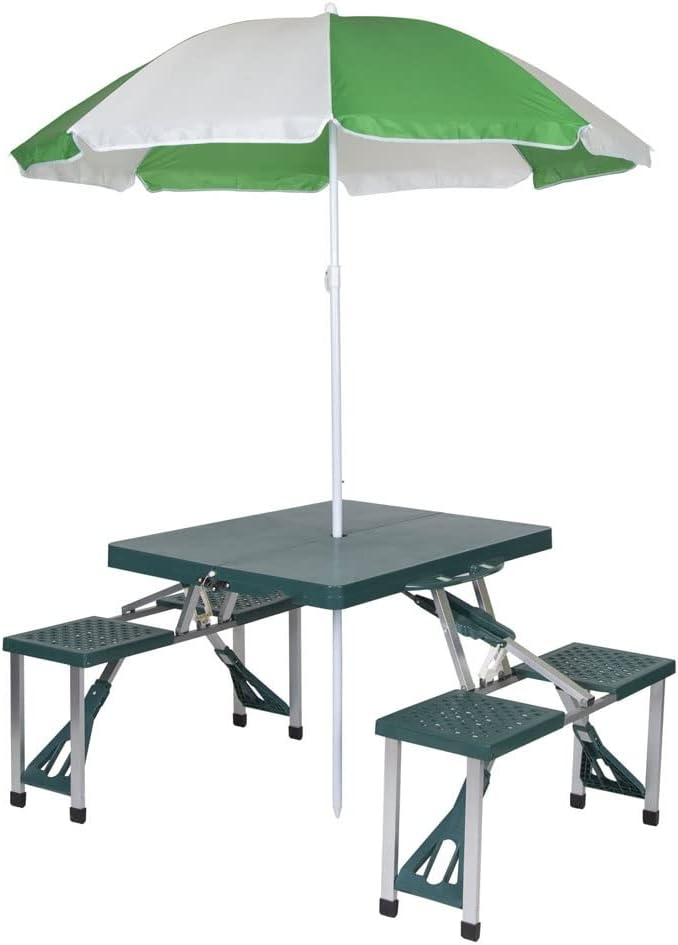 Outdoor Folding Table Portable Aluminum Alloy Piece and Chair Set